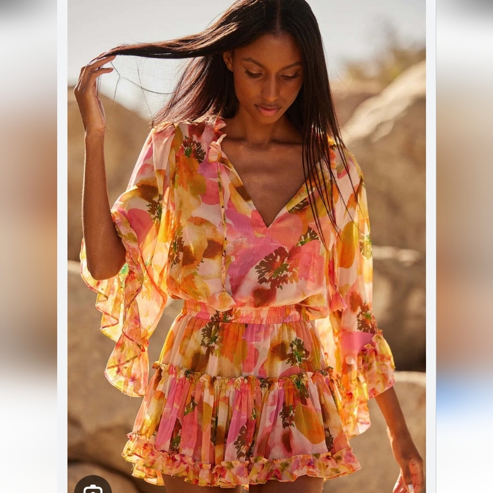 Misa Los Angeles Ximena Dress in Golden Poppy Mix Size M NWT Floral